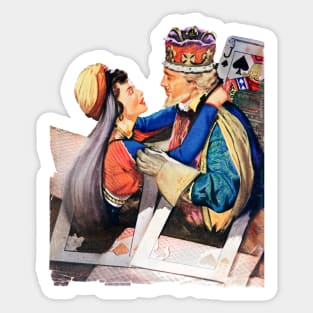 King and Queen Retro Vintage Sticker
